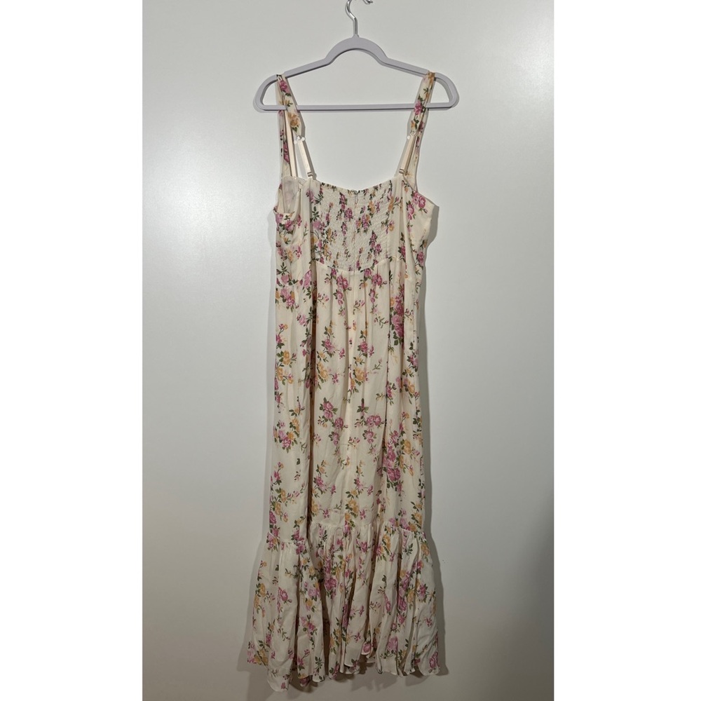 NWT Reformation Irisa Floral Trumpet Dress In Posy Print Sz 12 Pink - Picture 5 of 12